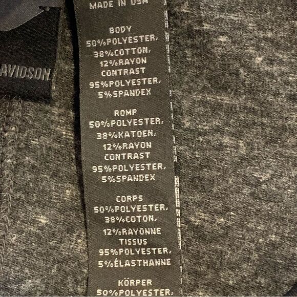 Harley Davidson Gray Short Sleeve Henley Size Medium - Picture 6 of 10